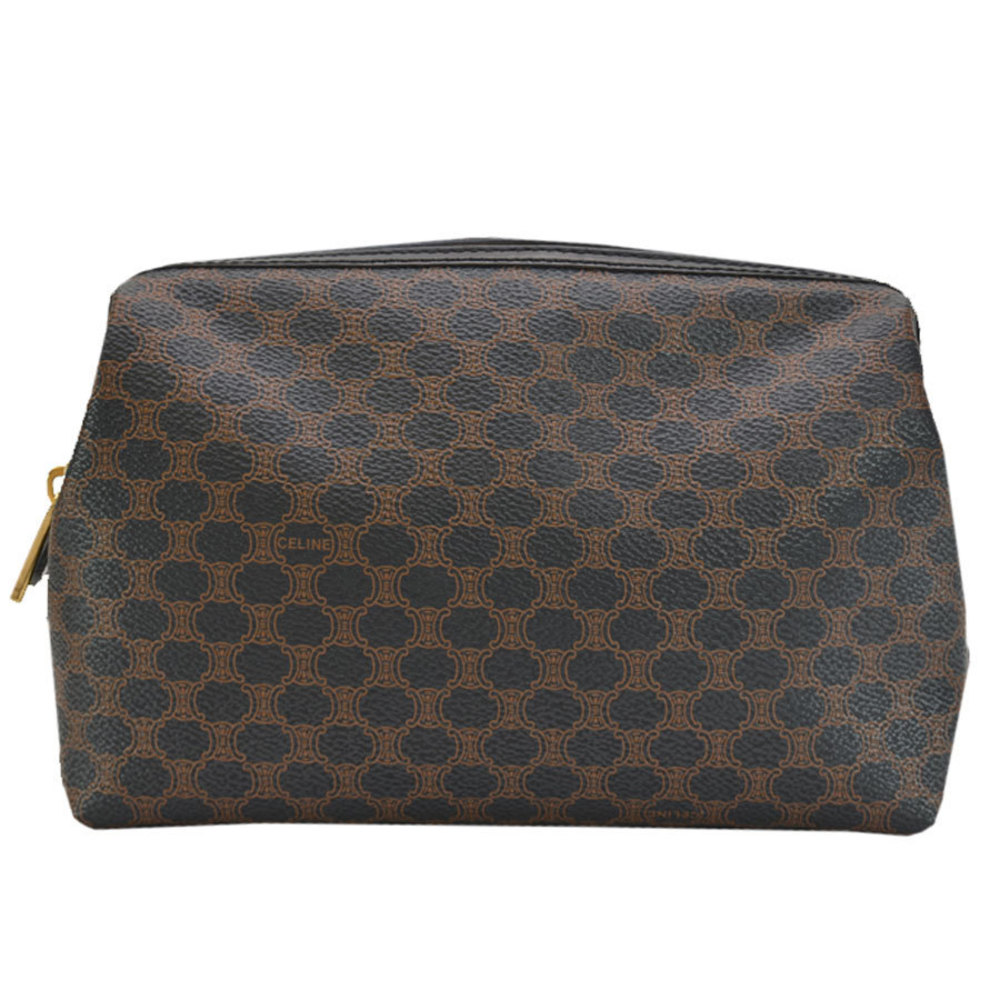 Celine Macadam Leather Multi Case Pouch Brown Bla… - image 4